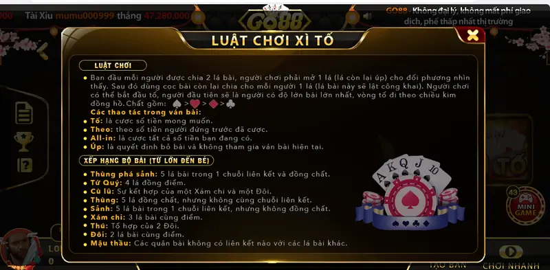 xi to go88 live 1 luat-choi-xi-to-go88